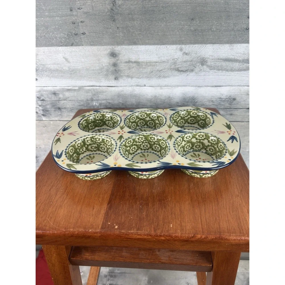 Temp-Tations Presentable Ovenware Old World 6 Cupcake Muffin Pan KFI-XNG-759827